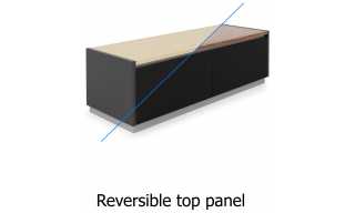 Alphason Horizon ADHO1200 TV Cabinet with Oak/Walnut Reversible Top  Alphason Horizon ADHO1200 TV Cabinet with Oak/Walnut Reversible Top