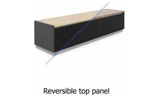 Alphason Horizon ADHO1600 TV Cabinet with Oak/Walnut Reversible Top  Alphason Horizon ADHO1600 TV Cabinet with Oak/Walnut Reversible Top