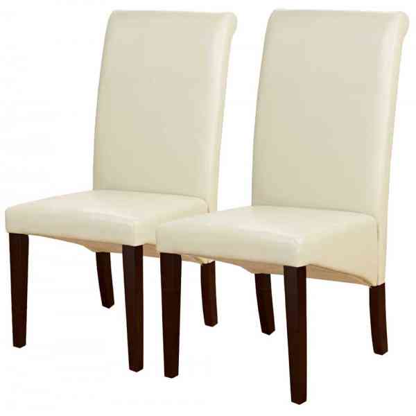 A GRADE Pair of PU Leather Roll Back Chairs in Ivy