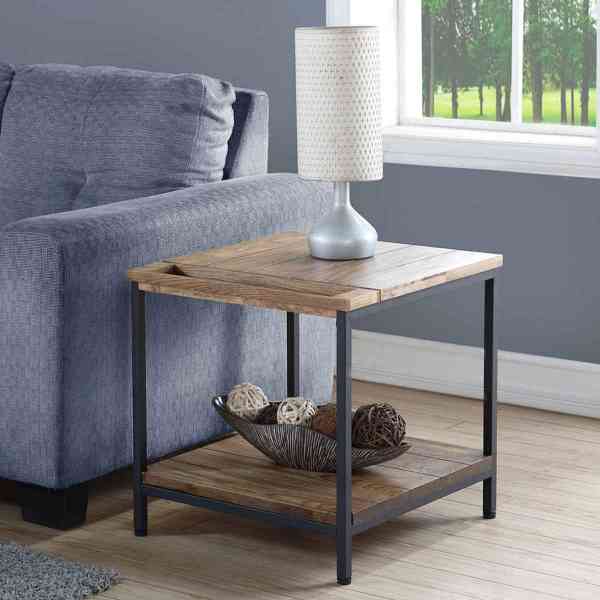 A GRADE Jual Solid Wood Rustic Oak Lamp Table